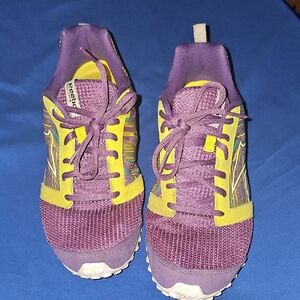 Reebok Vibrant Purple and Yellow Athletic Sneakers